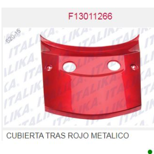 CUBIERTA TRASERA ROJO METALICO