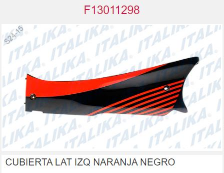 CUBIERTA LAT IZQ NARANJA NEGRO