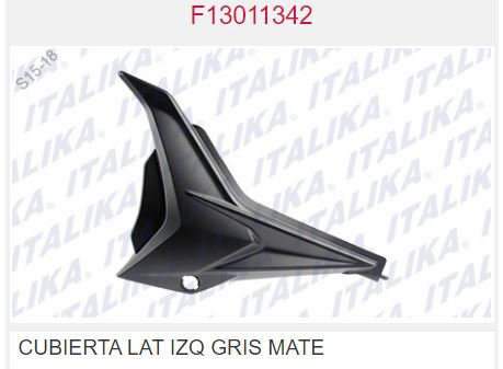 CUBIERTA LAT IZQ GRIS MATE
