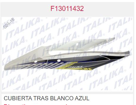 CUBIERTA TRAS BLANCO AZUL