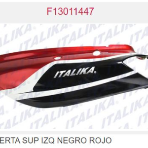 CUBIERTA SUP IZQ NEGRO ROJO