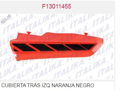 CUBIERTA TRAS IZQ NARANJA NEGRO