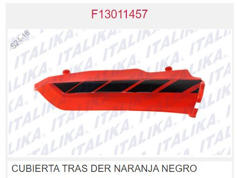 CUBIERTA TRAS DER NARANJA NEGRO