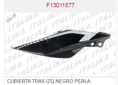 CUBIERTA TRAS IZQ NEGRO PERLA