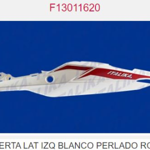 CUBIERTA LAT IZQ BLANCO PERLADO ROJO