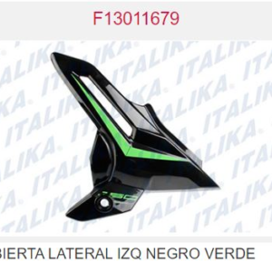CUBIERTA LATERAL IZQ NEGRO VERDE