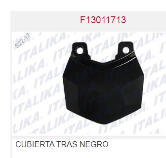 CUBIERTA TRASERA NEGRO