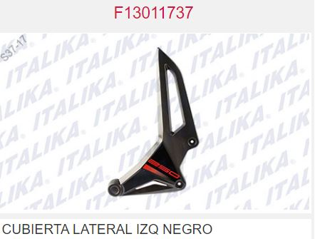 CUBIERTA LATERAL IZQ NEGRO
