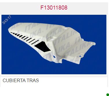 CUBIERTA TRASERA