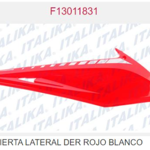 CUBIERTA LATERAL DER ROJO BLANCO