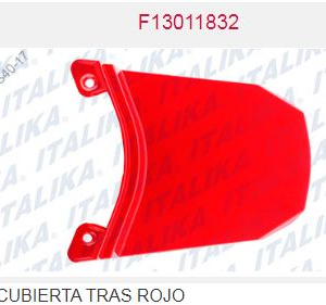 CUBIERTA TRASERA ROJA