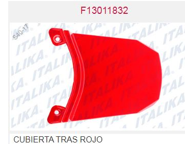 CUBIERTA TRASERA ROJA