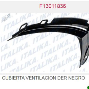 CUBIERTA VENTILACION DER NEGRO