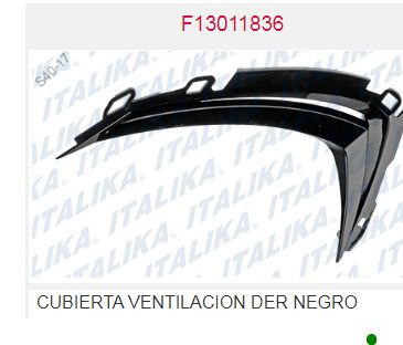 CUBIERTA VENTILACION DER NEGRO