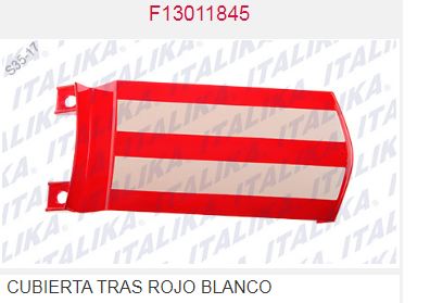 CUBIERTA TRAS ROJO BLANCO