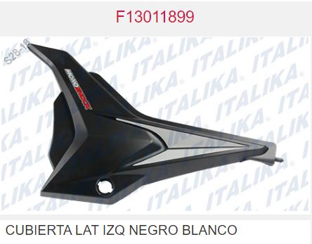 CUBIERTA LAT IZQ NEGRO BLANCO