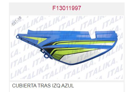 CUBIERTA TRAS IZQ AZUL
