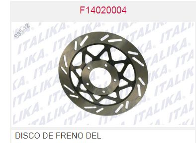 DISCO DE FRENO DELANTERO