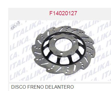 DISCO DE FRENO DELANTERO