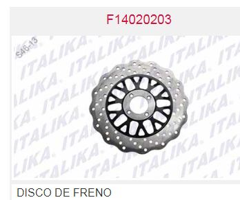 DISCO DE FRENO DELANTERO