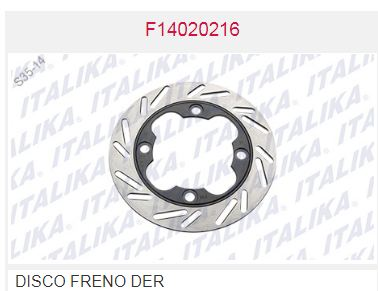 DISCO DE FRENO DEL DER