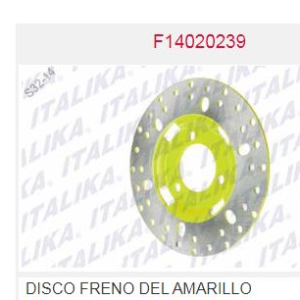 DISCO DE FRENO DEL AMARILLO