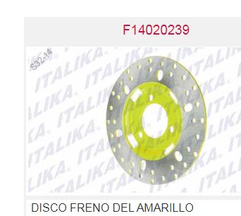 DISCO DE FRENO DEL AMARILLO