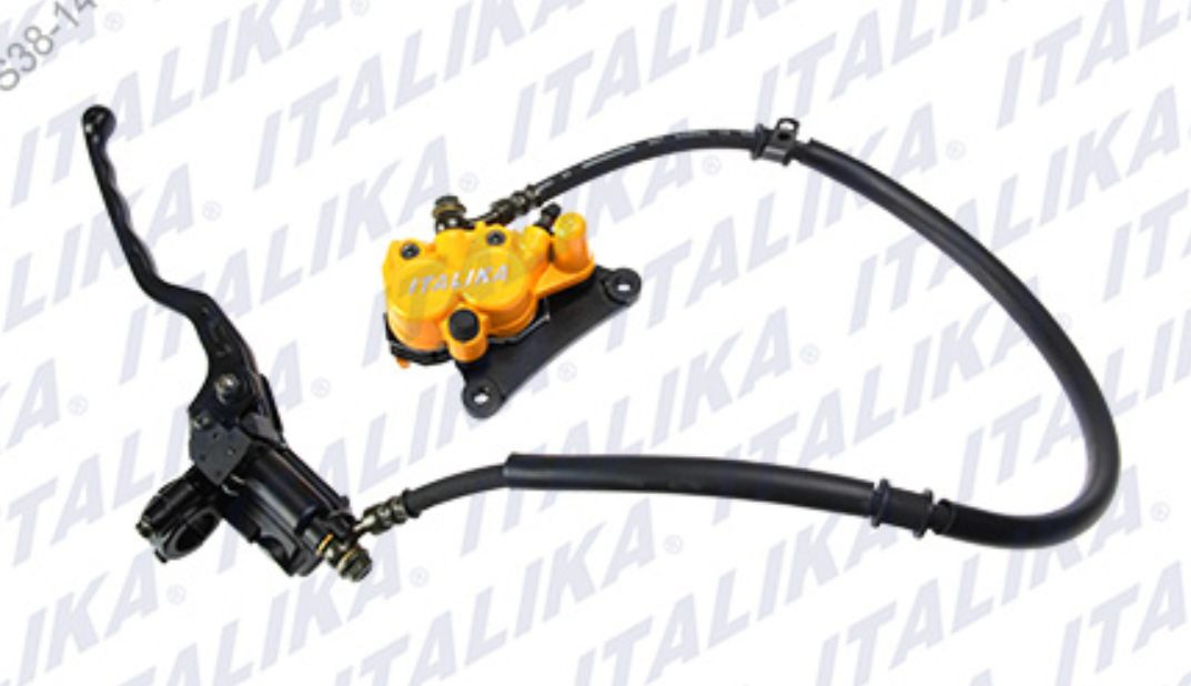 CONJUNTO DE FRENO DEL CALIPER AMARILLO CON LOGO