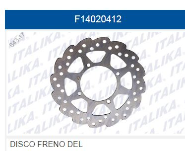 DISCO DE FRENO DELANTERO
