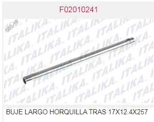BUJE LARGO HORQUILLA TRAS 17x12.4x257