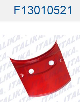 PLACA CUBIERTA TRAS ROJO