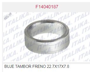 BUJE TAMBOR FRENO 22.7x17x7.8